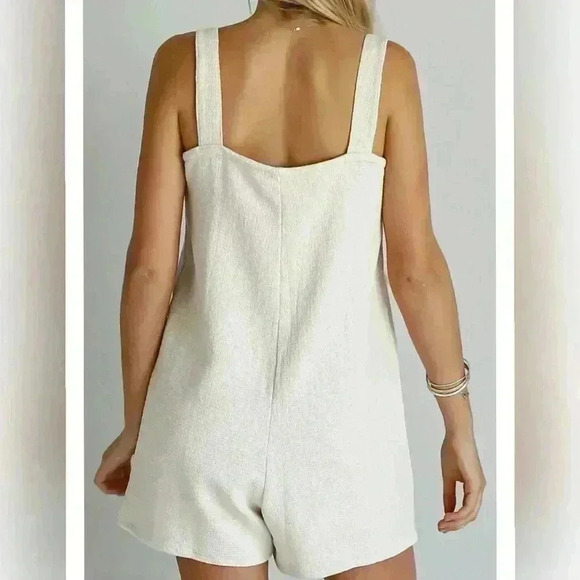 YOLI & OTIS LINEN ROMPER Like New Size S/M - Picture 5 of 5